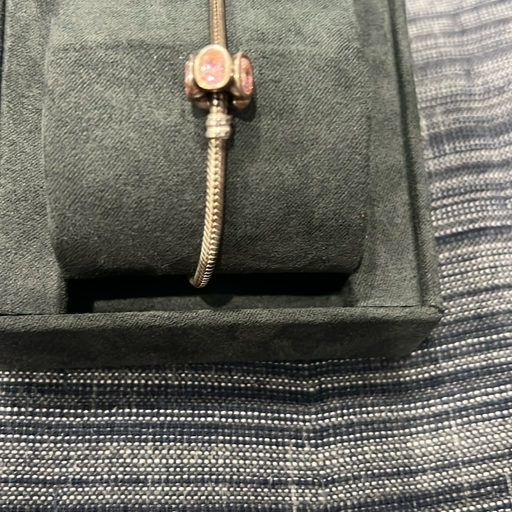 pink gem pandora charm